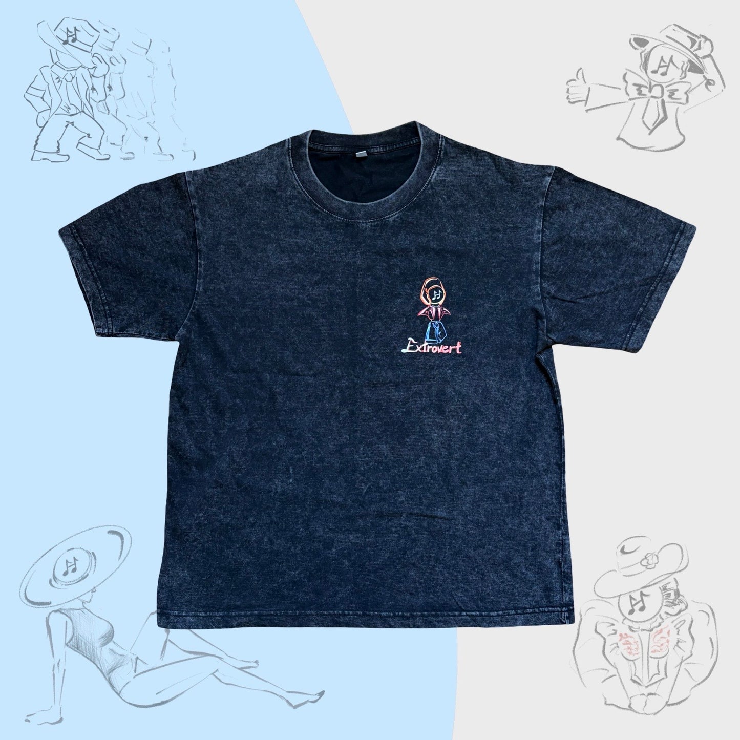 I’m an Extrovert, but I love sleeping - Oversized Washed T-shirt