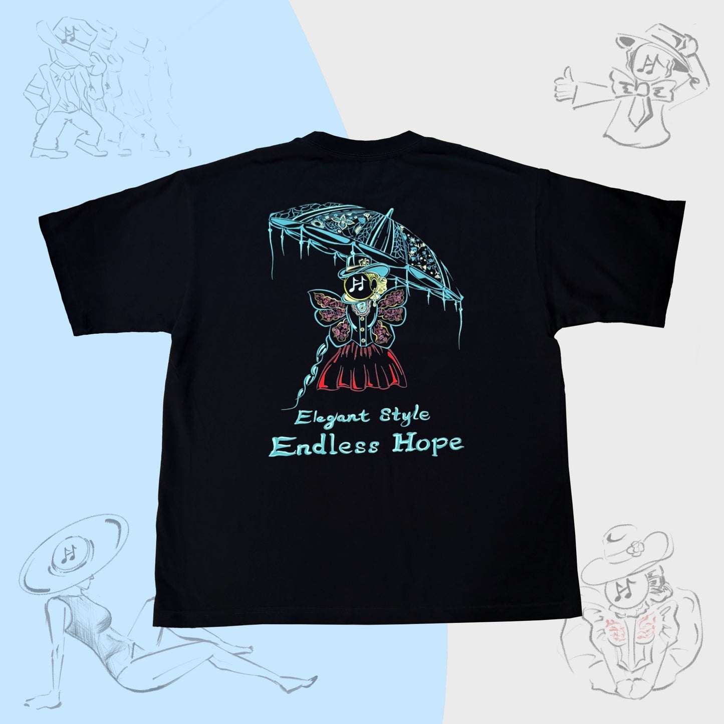 Unisex Oversized T-shirt - Victorian Whimsy