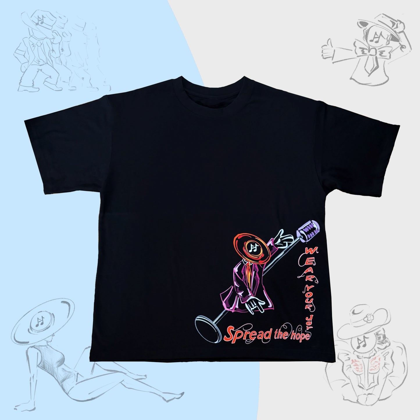 Unisex Oversized T-shirt - Moonhop Dreamer Spread the Hope