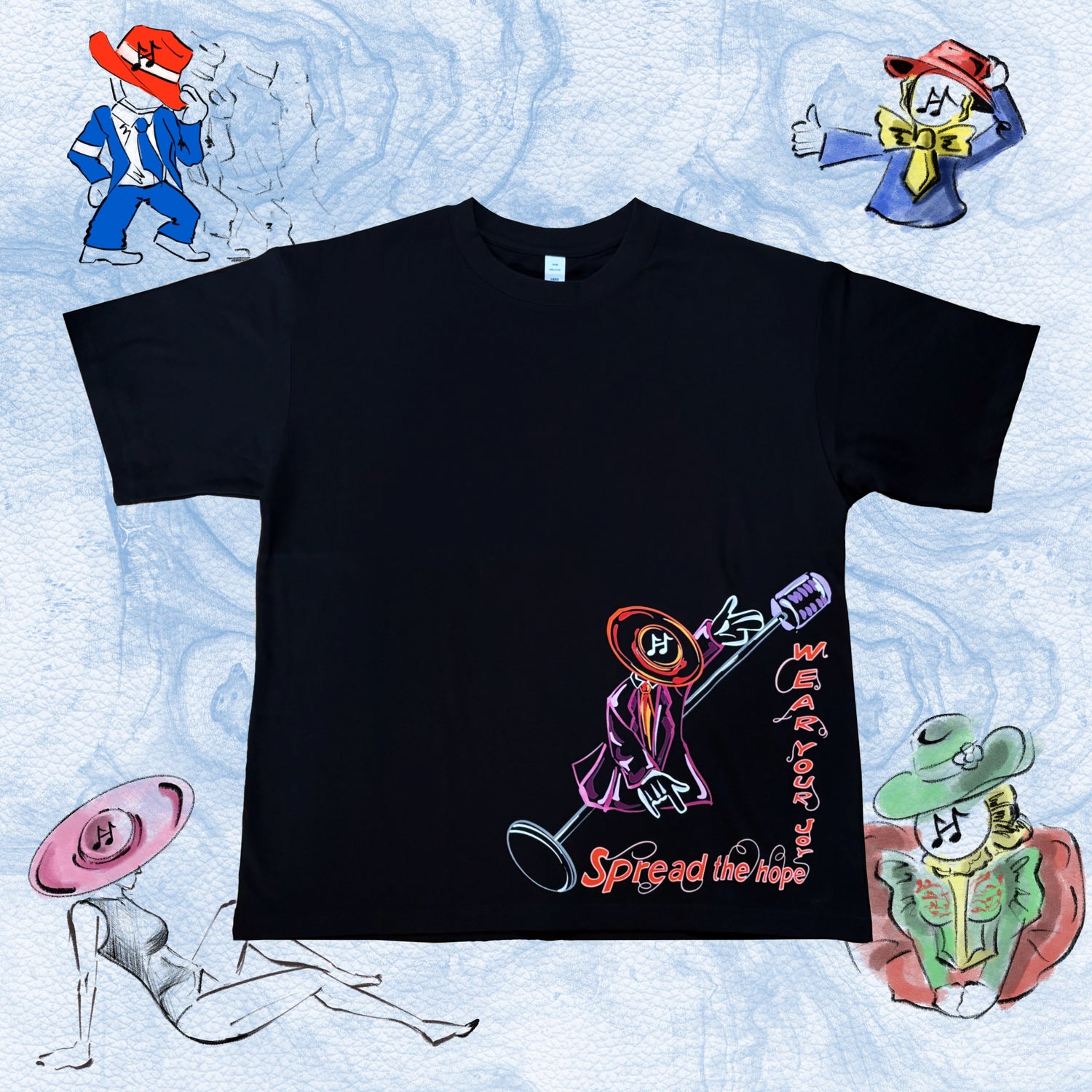 Oversized T-shirt with Hoppy Criminal